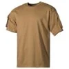 MFH US Short Sleeved T-Shirt With Sleeve Pockets Coyote -ActiveEdge Shop 00121 Coyote 01