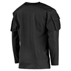 MFH US Long Sleeved T-Shirt With Sleeve Pockets Black 6 MFH US Long Sleeved T-Shirt With Sleeve Pockets Black -ActiveEdge Shop 00123 Black 02