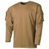 MFH US Long Sleeved T-Shirt With Sleeve Pockets Coyote 2 MFH US Long Sleeved T-Shirt With Sleeve Pockets Coyote -ActiveEdge Shop 00123 Coyote 01