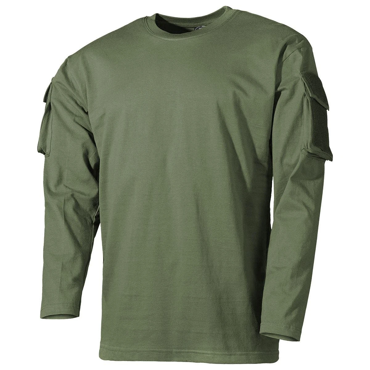 MFH US Long Sleeved T-Shirt With Sleeve Pockets OD Green 3 MFH US Long Sleeved T-Shirt With Sleeve Pockets OD Green
