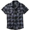 Brandit Half Sleeve Check Shirt Black/Gray