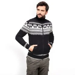 Brandit Cardigan Norweger Black -ActiveEdge Shop 5030 2 Brandit Cardigan Norweger Black 3 2