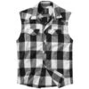 Brandit Checkshirt Sleeveless White / Black 1 Brandit Checkshirt Sleeveless White / Black -ActiveEdge Shop Brandit Checkshirt Sleeveless White Black 1 2