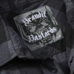 Brandit Motörhead Checkshirt Black-Gray -ActiveEdge Shop Brandit Motorhead Checkshirt Black Grey 3 2