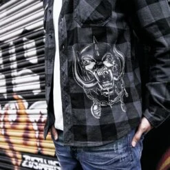 Brandit Motörhead Checkshirt Black-Gray -ActiveEdge Shop Brandit Motorhead Checkshirt Black Grey 6 2