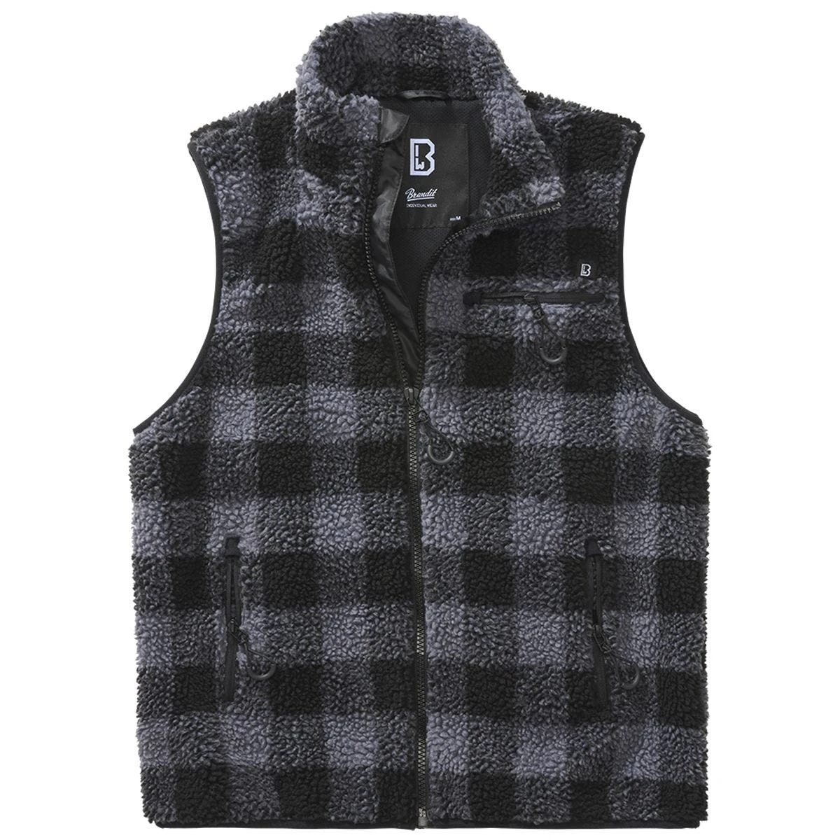 Brandit Teddyfleece Worker Vest Black/Gray 5 Brandit Teddyfleece Worker Vest Black/Gray - Image 3