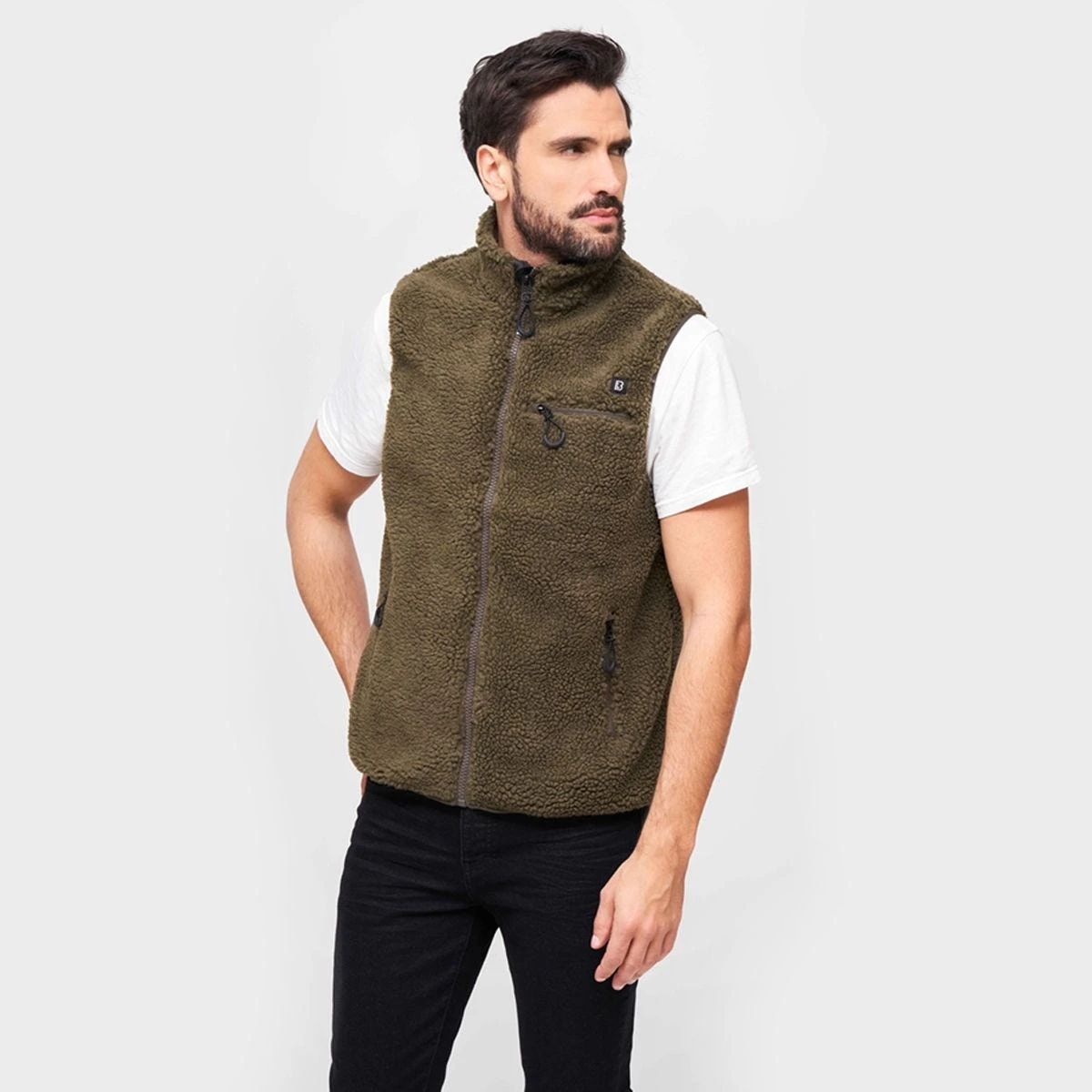 Brandit Teddyfleece Worker Vest Olive 3 Brandit Teddyfleece Worker Vest Olive