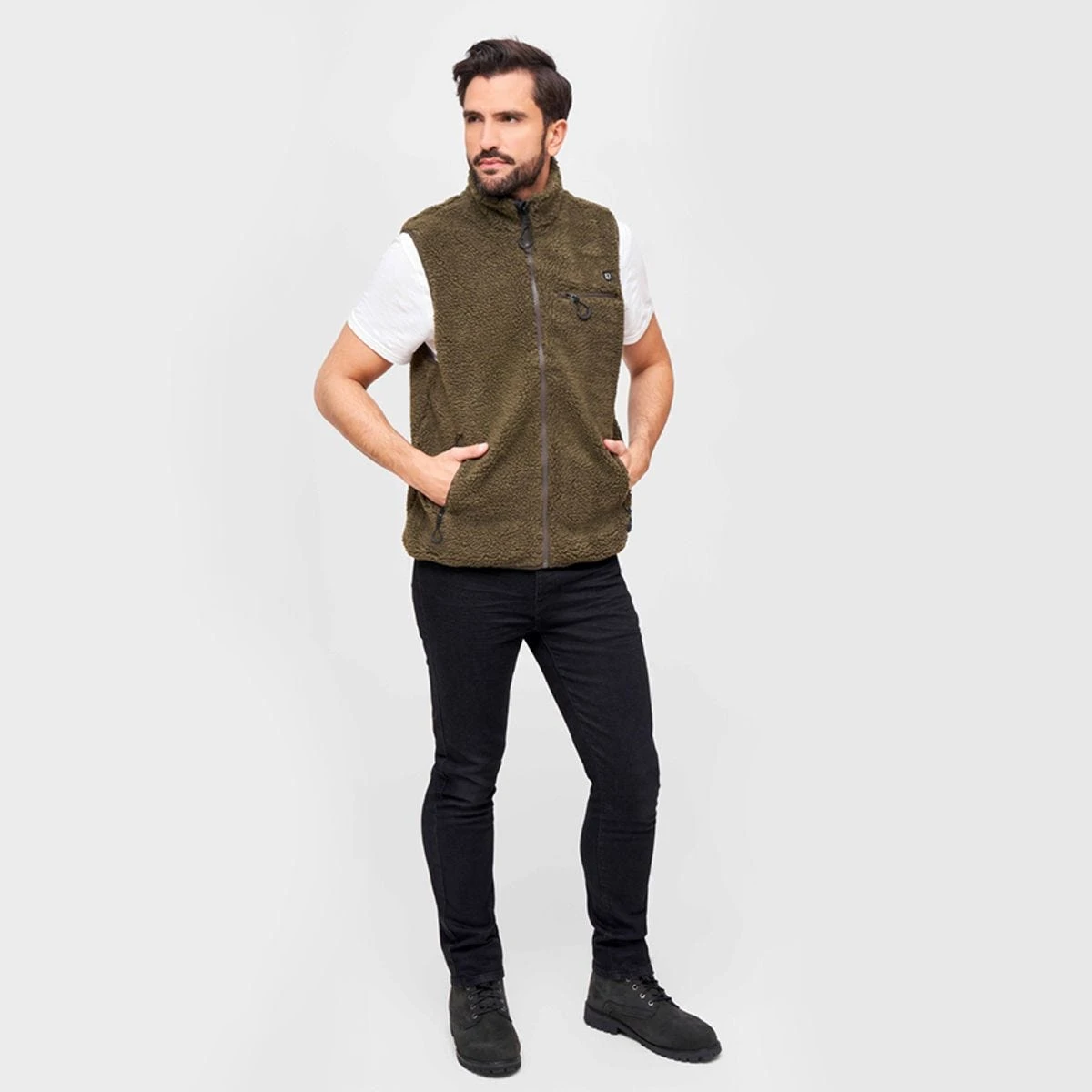 Brandit Teddyfleece Worker Vest Olive 4 Brandit Teddyfleece Worker Vest Olive - Image 2