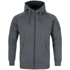 Helikon Urban Tactical Hoodie Lite Full Zip Gray -ActiveEdge Shop Helikon Urban Tactical Hoodie Grey Front 01