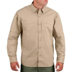 Propper Men's HLX Shirt Long Sleeve Khaki -ActiveEdge Shop Propper HLX Shirt LS Khaki 2 1001x1001