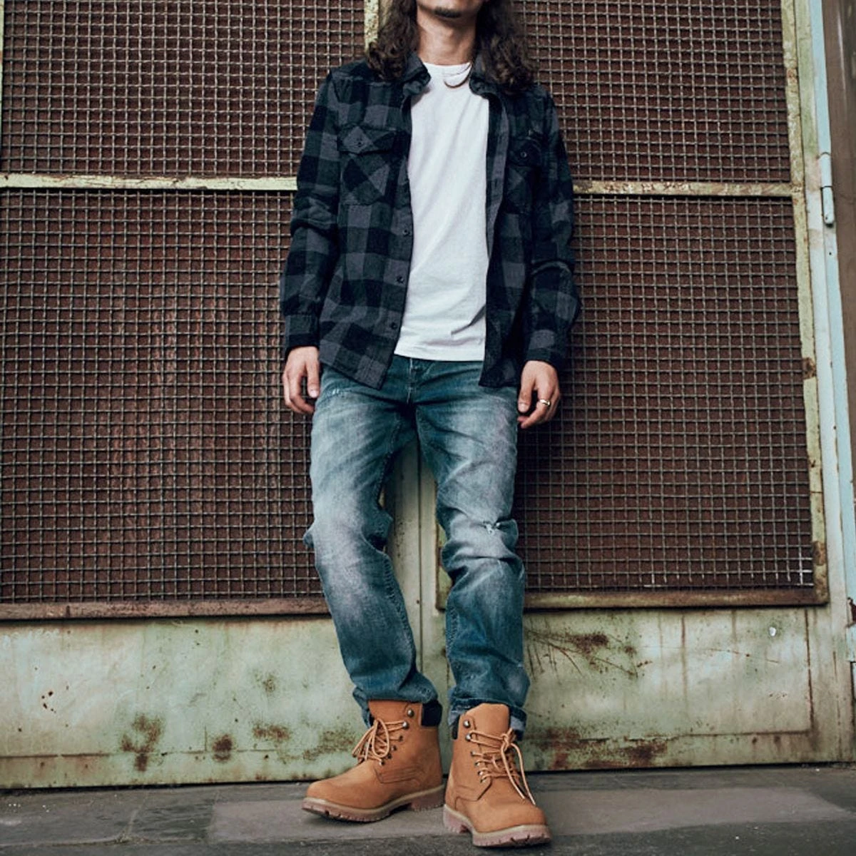 Brandit Check Shirt Black / Gray 6 Brandit Check Shirt Black / Gray - Image 4