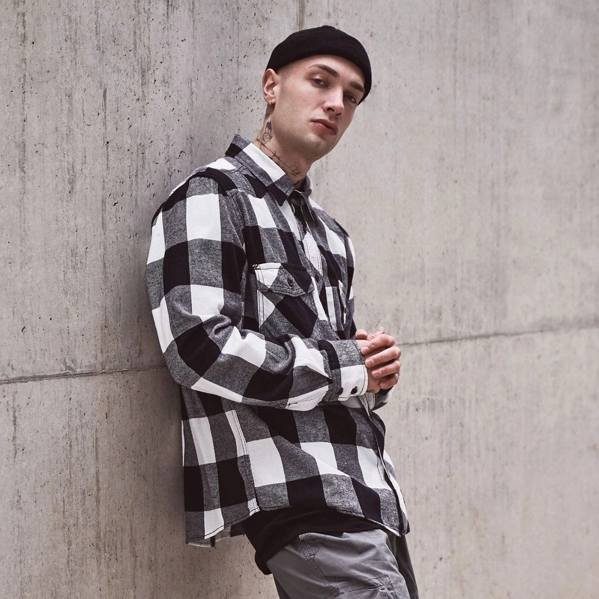Brandit Check Shirt White / Black 5 Brandit Check Shirt White / Black - Image 3