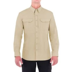 First Tactical Men's Specialist Long Sleeve Tactical Shirt Khaki -ActiveEdge Shop first tactical MensSpecialistLongSleeveTacticalShirt KHAKI ALL 3 1