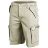 Mil-Tec Paratrooper Cargo Shorts Prewashed Khaki