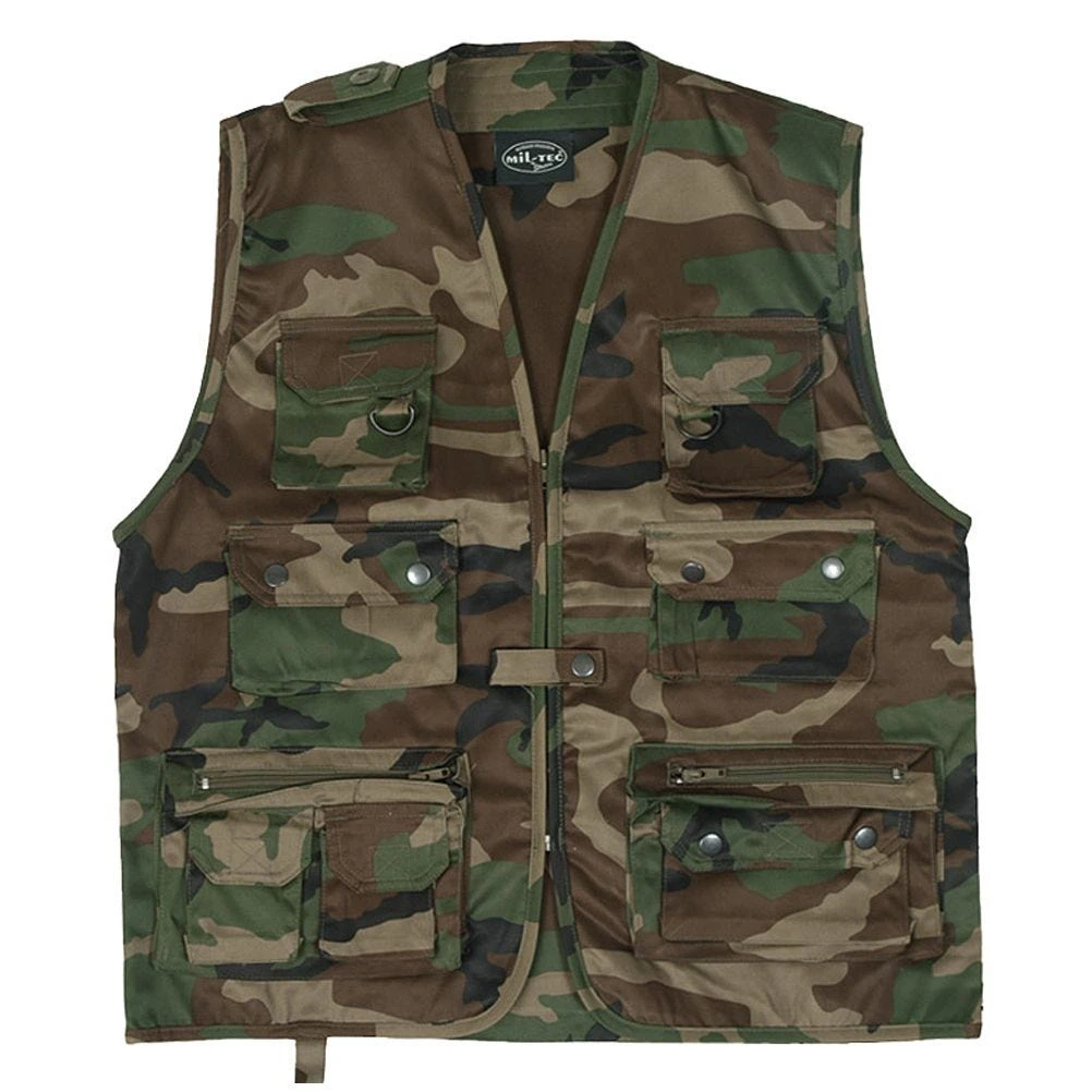 Mil-Tec Fishing Vest Woodland 3 Mil-Tec Fishing Vest Woodland