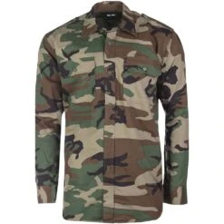 Mil-Tec RipStop Shirt Long Sleeve Woodland