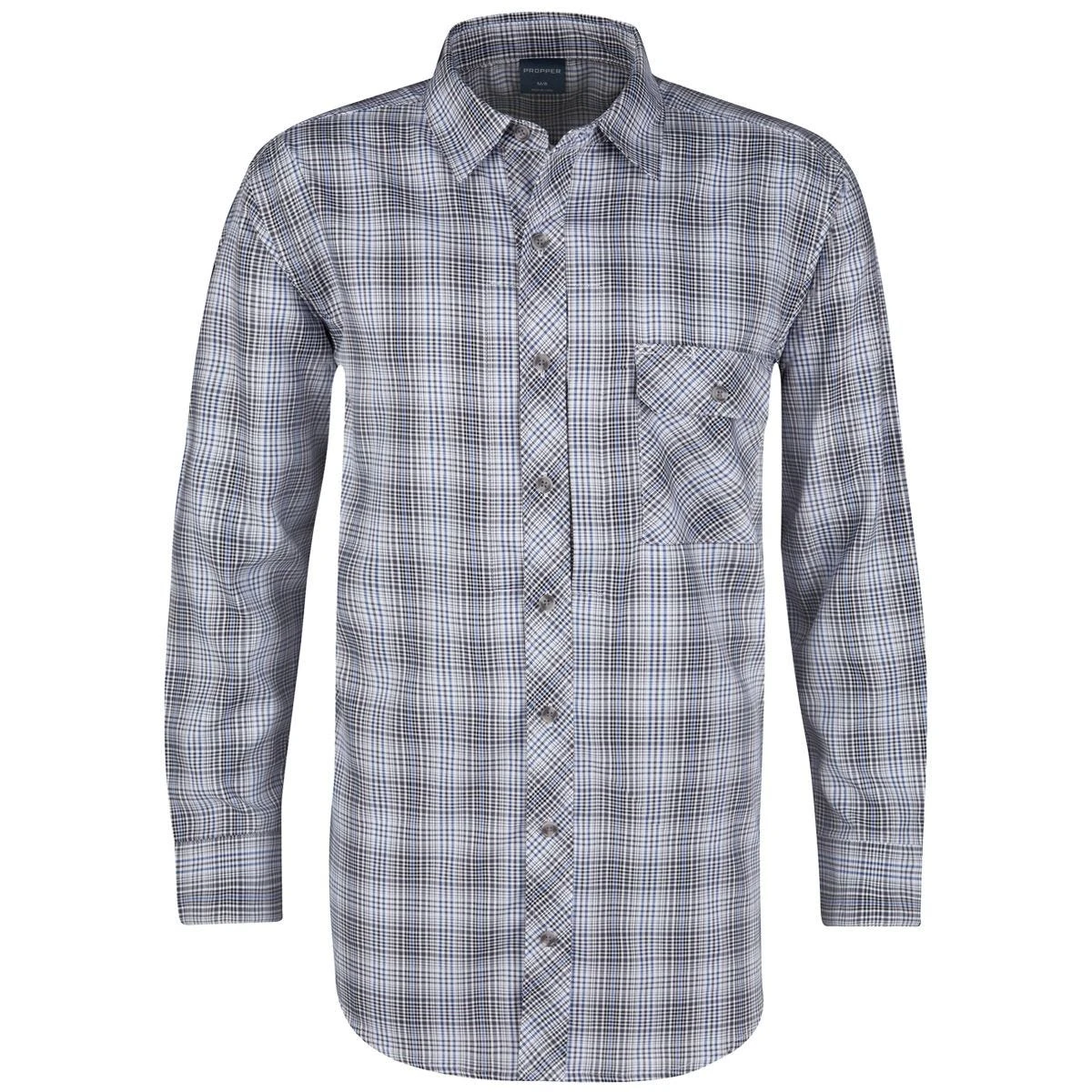 Propper Covert Button-Up Long Sleeve Shirt Ocean Blue Plaid 3 Propper Covert Button-Up Long Sleeve Shirt Ocean Blue Plaid